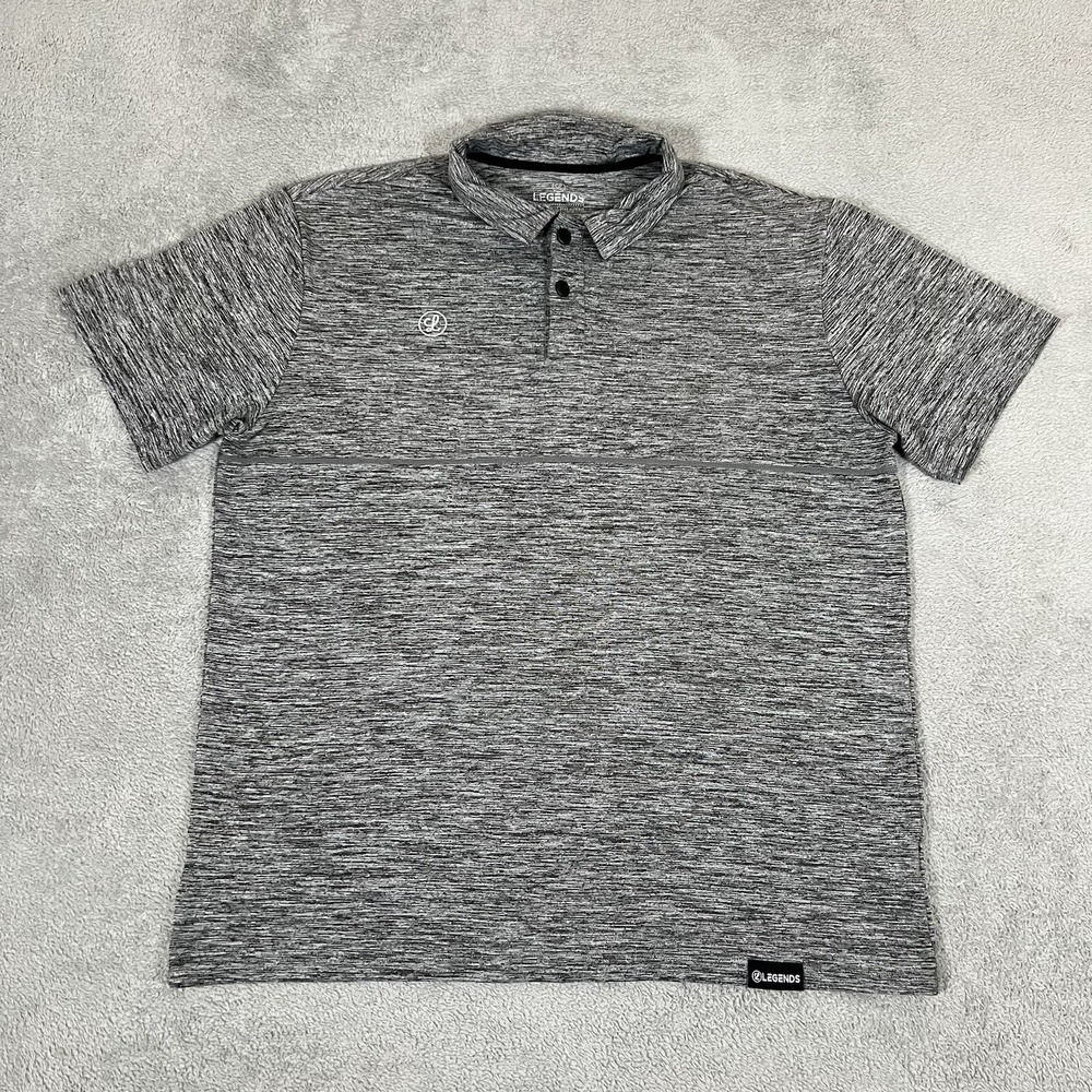LEGENDS Shirt Mens Extra Large Gray Polo Short Sleeve Athletic Performance